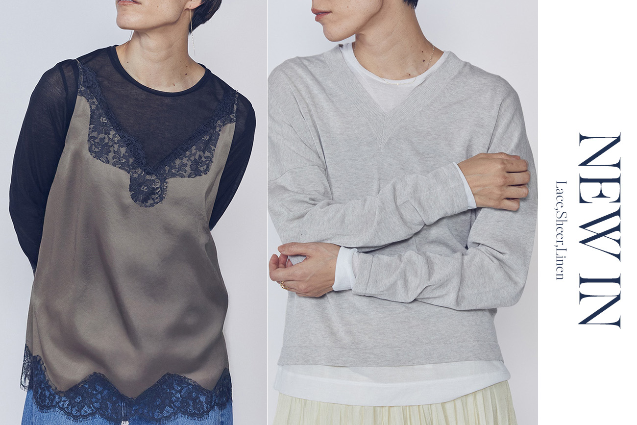 【PRE-ORDER】人気のレースサテンキャミソールや、シアーロンTなど再入荷！